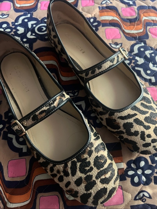 Coach Shoes - Coach Leopard Calf Hair Flats